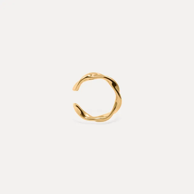 Stilnest Flux Ear Cuff Ohrringe 24k Gold Vermeil twisted