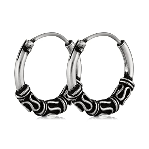 NKlaus Jewellery Keltische Creolen Silber 925 14 mm Paar