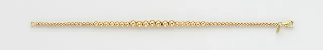 Eugen Rühle Kugelarmband Verlauf 2,5-5 mm 750 Gelbgold