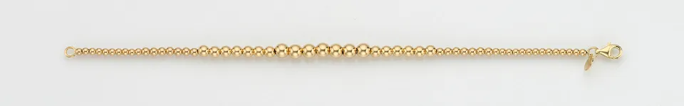 Eugen Rühle Kugelarmband Verlauf 2,5-5 mm 750 Gelbgold