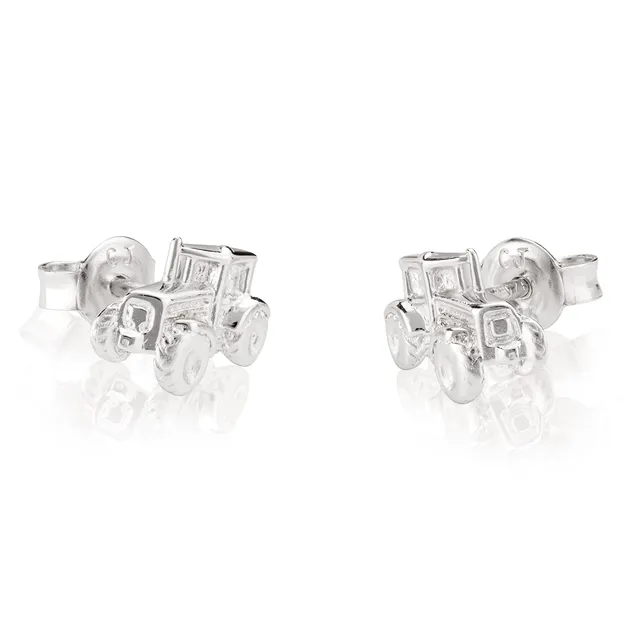 NKlaus Jewellery Traktor Ohrstecker 925 Silber 10x7 mm