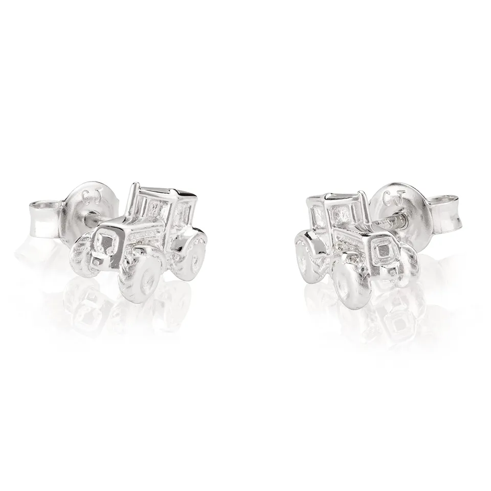 NKlaus Jewellery Traktor Ohrstecker 925 Silber 10x7 mm