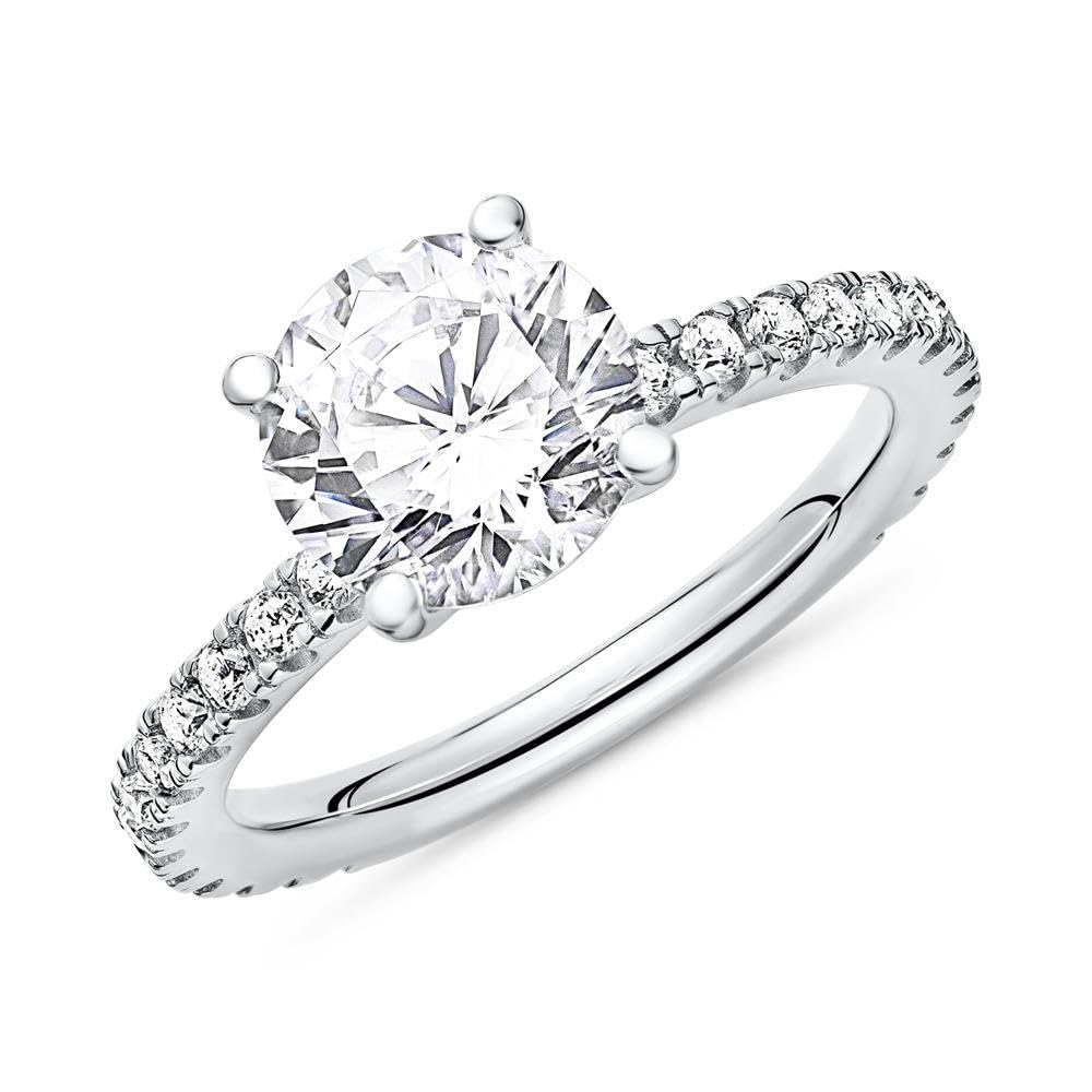 JEWLIX VR0040 Verlobungsring Silber 56mm Zirkonia