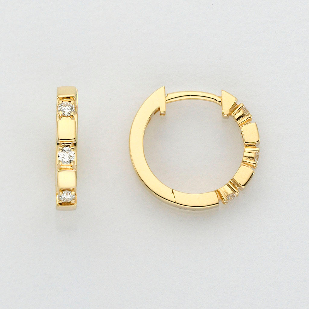Eugen Rühle Ohrschmuck 80.7888 Creolen 585 Gelbgold Brillant 0,14ct