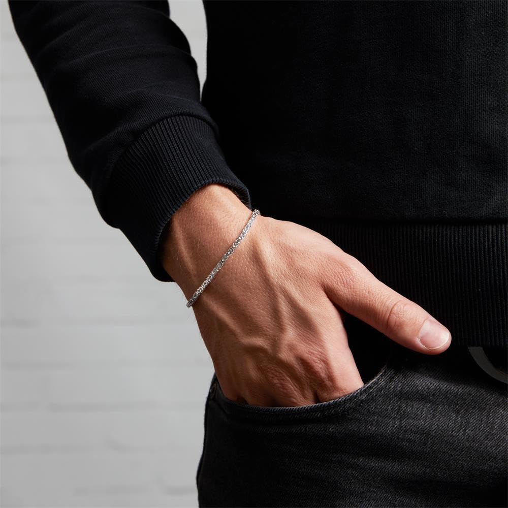 JEWLIX Königsarmbänder Silberarmband 925 2,5mm 21cm