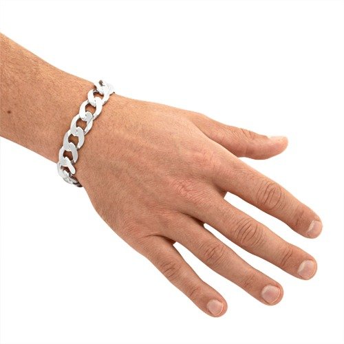 JEWLIX PA0150 Panzerarmband Silber Herren 21 cm 15 mm