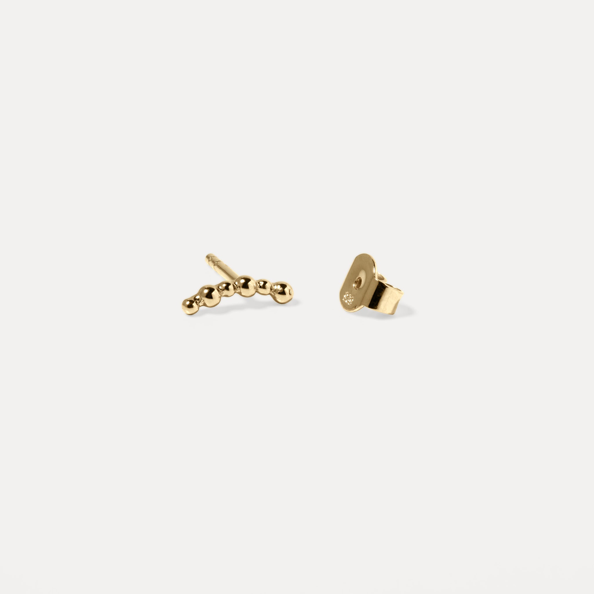 Stilnest Bubble Bar Ohrstecker Ohrringe 585 Gold 7,99mm