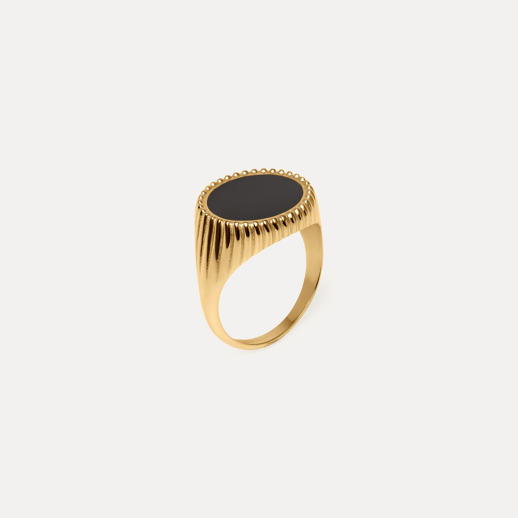 Stilnest Joi Solar Spritz Cocktail Ring Silber 52 Schwarz