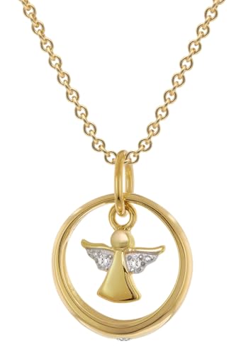 trendor Halsketten Taufring Engel Halskette Gold 333 42cm