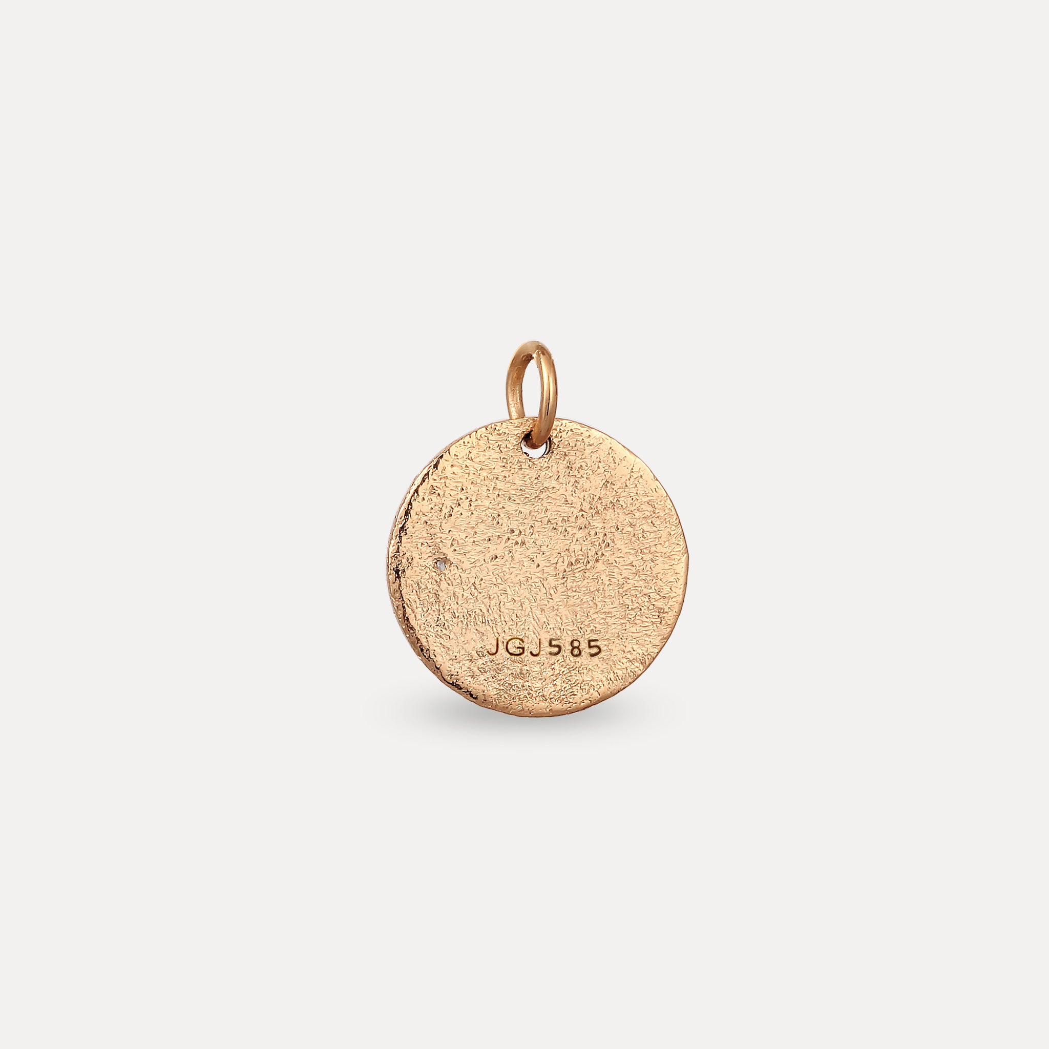 Stilnest Engravable Plate Anhänger 585 Gold weißer Saphir gravierbar