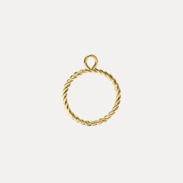 Stilnest Dune Anhänger 585 Gold rund 13mm Massivgold