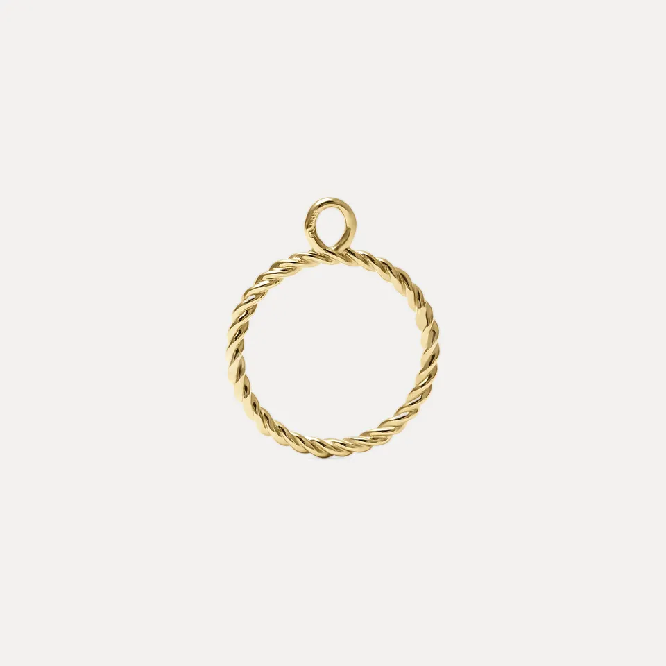 Stilnest Dune Anhänger 585 Gold rund 13mm Massivgold