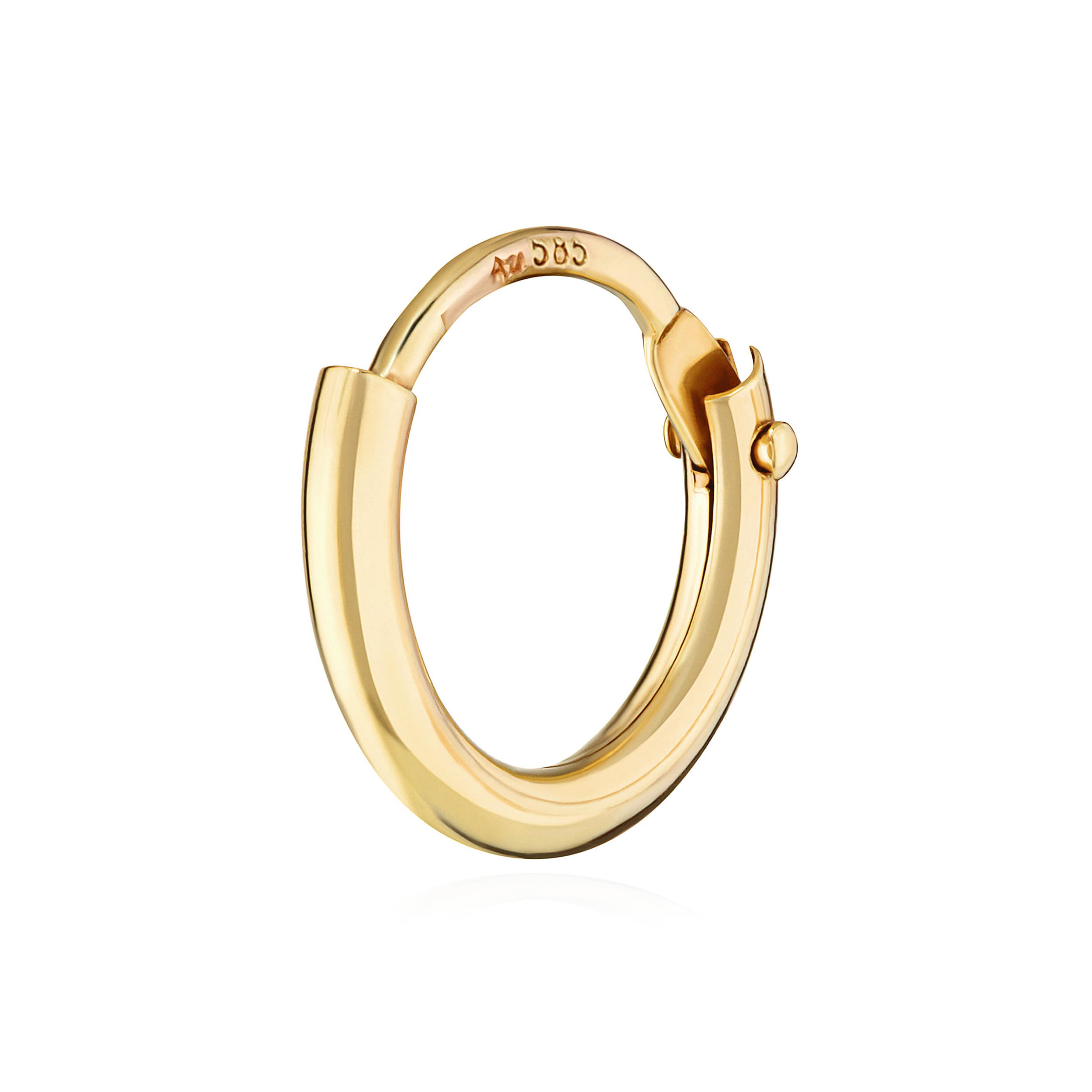 NKlaus Jewellery Klappcreole 585 Gold Einzel 11mm
