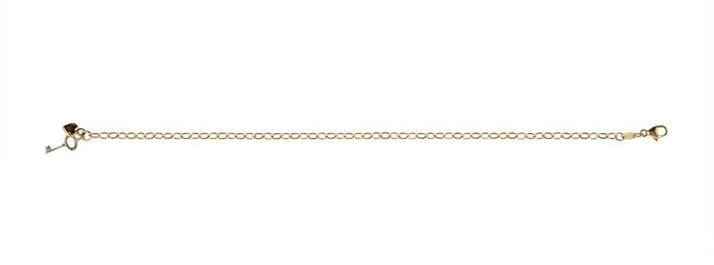 Eugen Rühle Fußkette 20.3136 585 Gold Herz Schlüssel Ankerkette