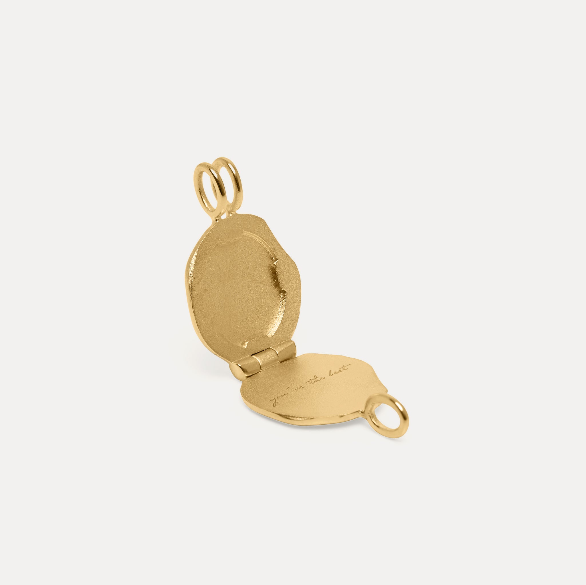 Stilnest Ad Astra Seal Medaillon Kette Gold Vermeil 45cm
