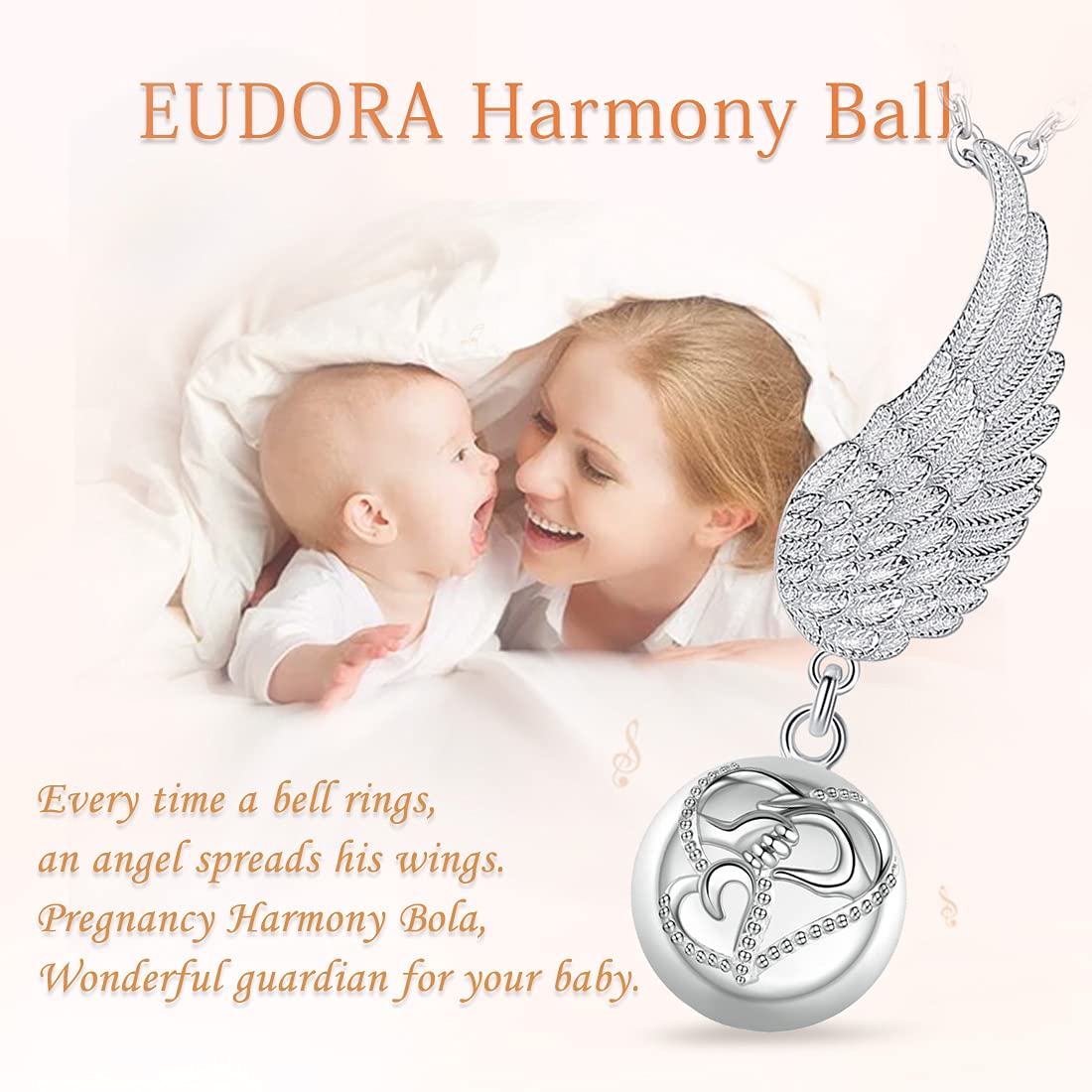 Eudora Harmony Bola Engelsflügel Klangkugel Kette 114 cm