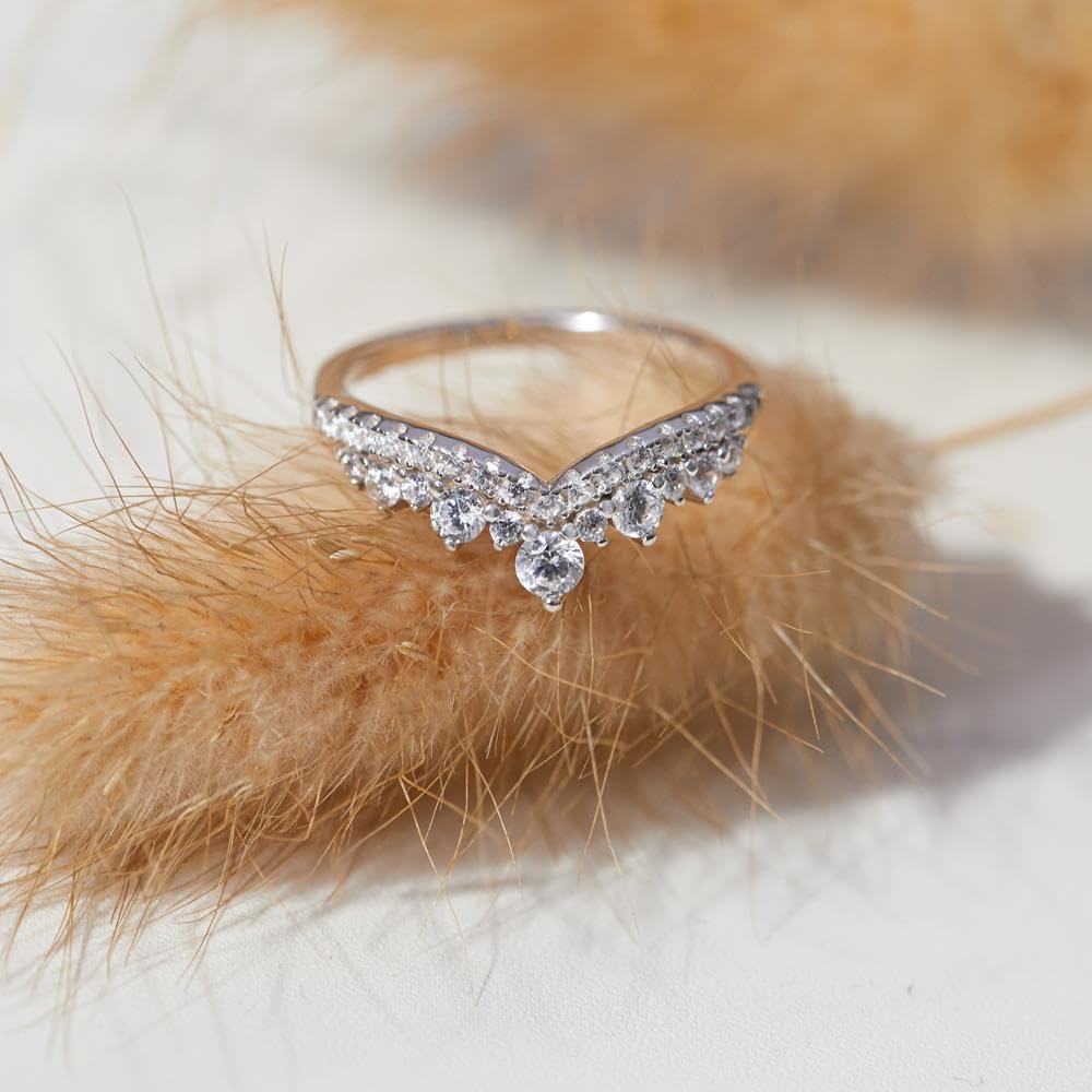 JEWLIX Damenring 925 Silber Zirkonia Ring Größe 54