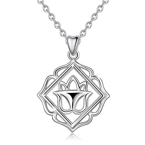 Eudora Lotus S925 Silber Halskette 45,7 cm Heilige Lotus