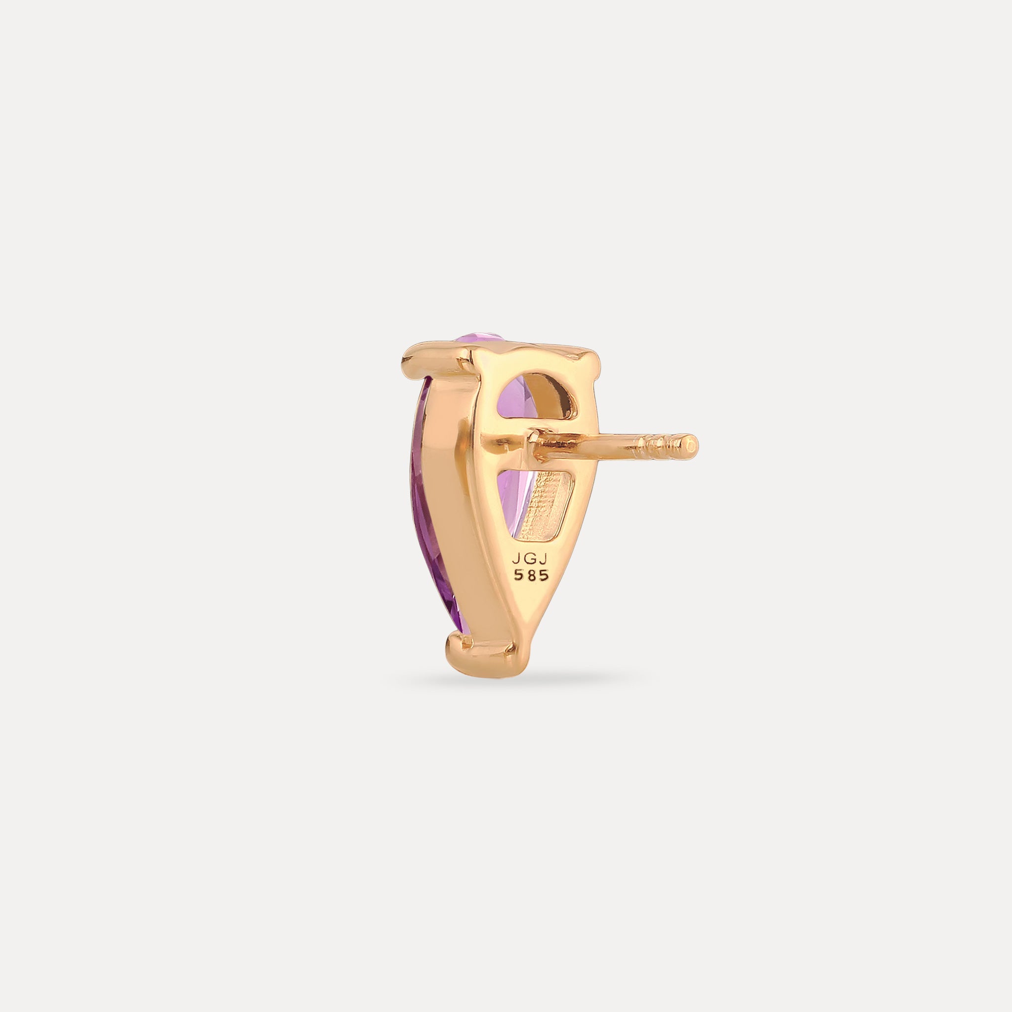 Stilnest Balance Drop Ohrstecker Amethyst 585 Gold Single
