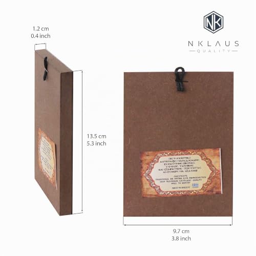 NKlaus Religious Icons Johannes der Täufer Ikone Holz 9,7x13,5cm