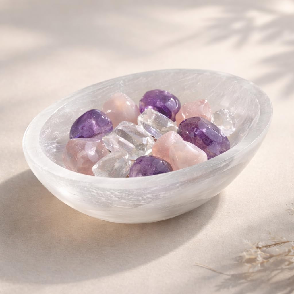 NKlaus HEALING CRYSTALS Selenit Schale 10x7cm 130g