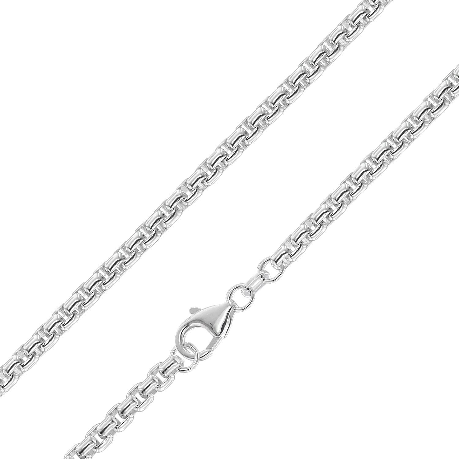trendor 39415 Venezia-Kette 925 Silber Halskette Rund 3,7 mm