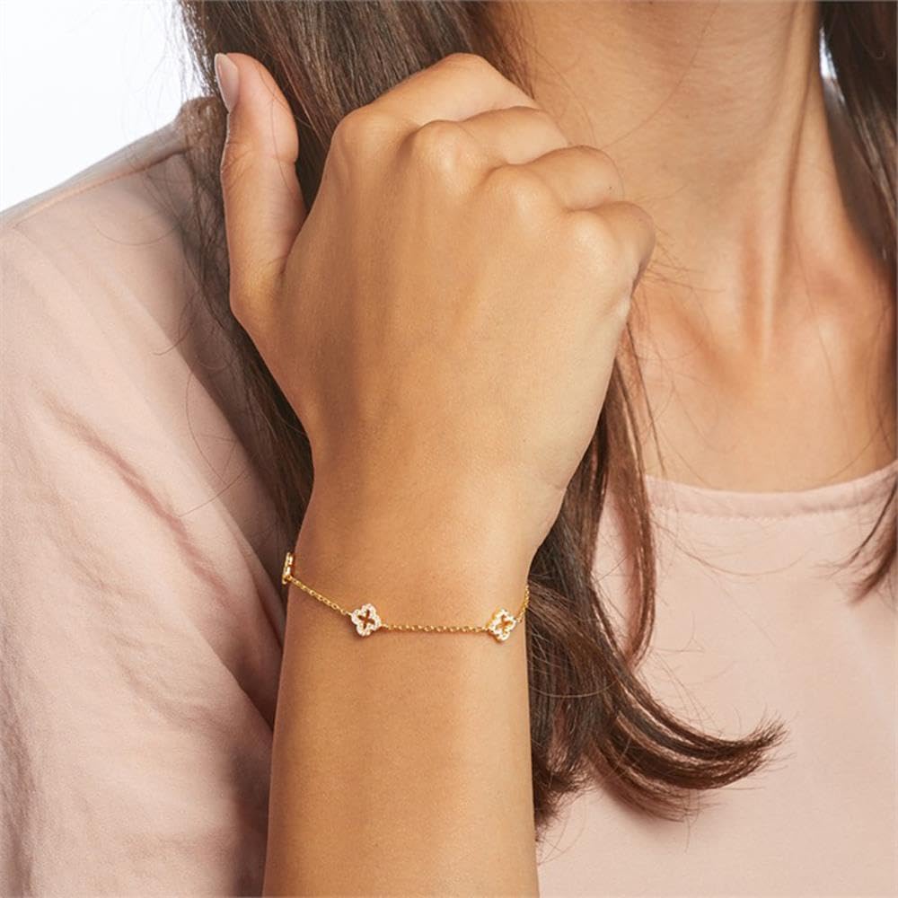 JEWLIX ID-Armbänder Armband Sterlingsilber vergoldet Zirkonia