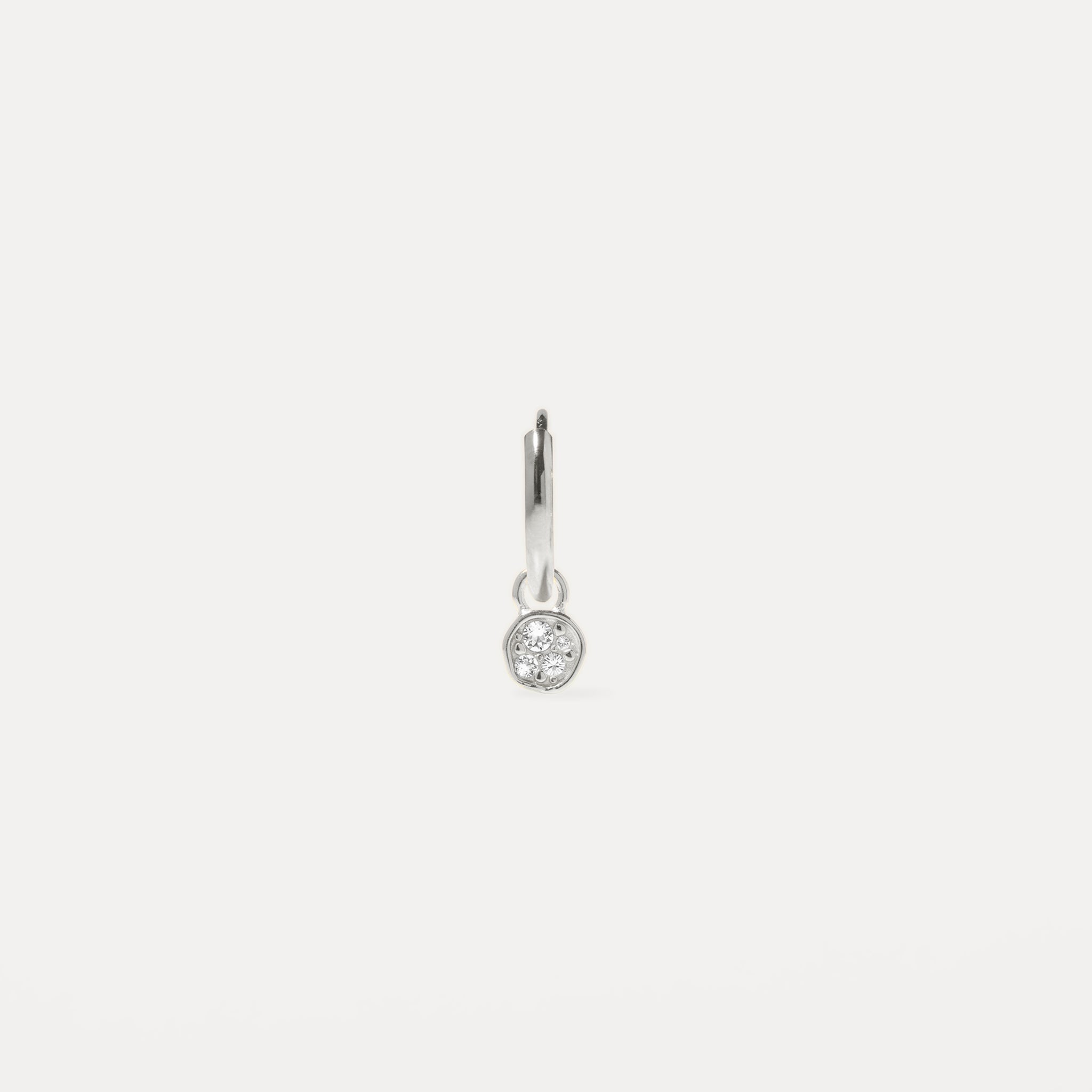 Stilnest Belong Pavé Creolen Ohrringe 24k Gold Vermeil Kristall