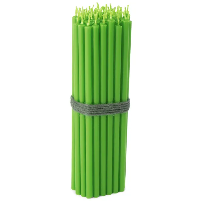 NKlaus Candles Stabkerzen Grün 16 cm 50 Stück Paraffin