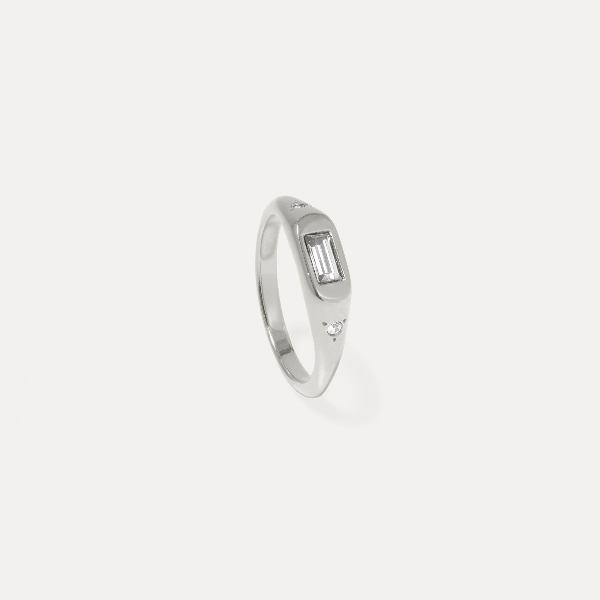 Stilnest Unique Ring Weiße Kristalle 925 Silber Gr. 52