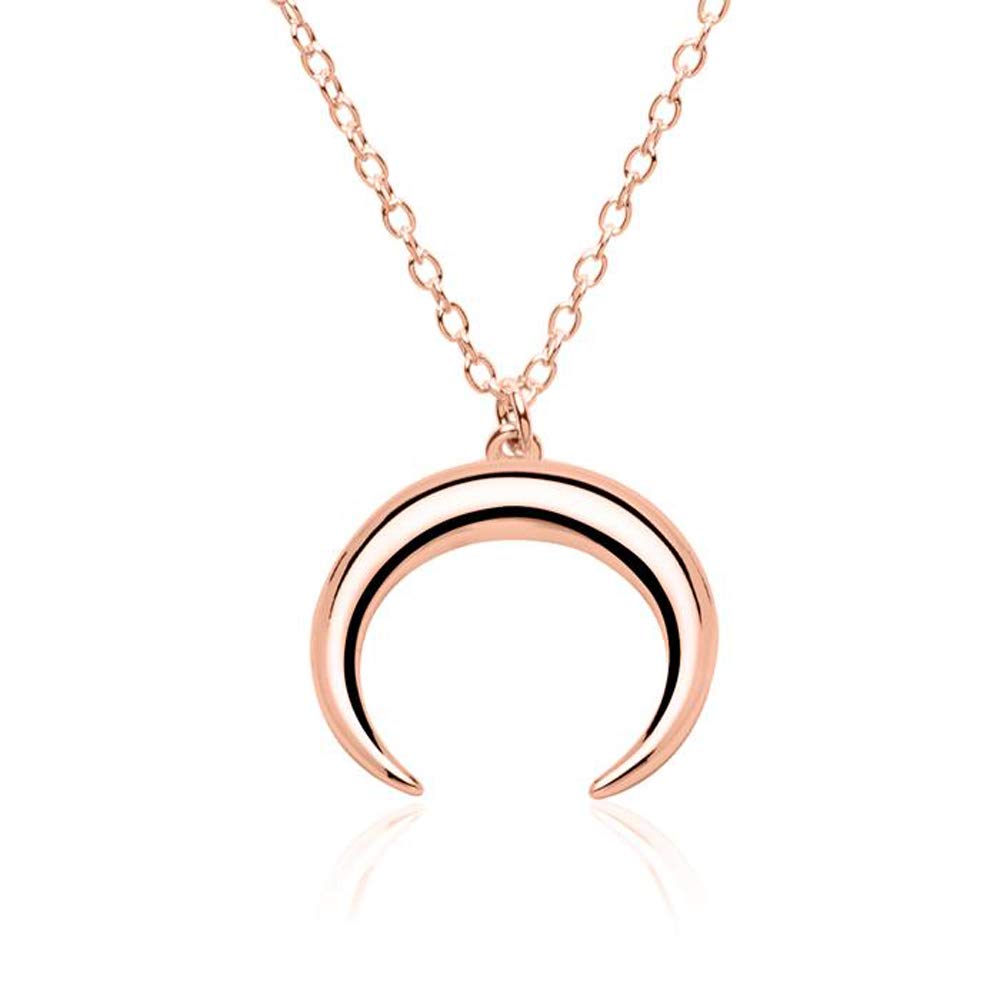 JEWLIX Halbmond Kette Sterlingsilber Rosé Damenhalskette