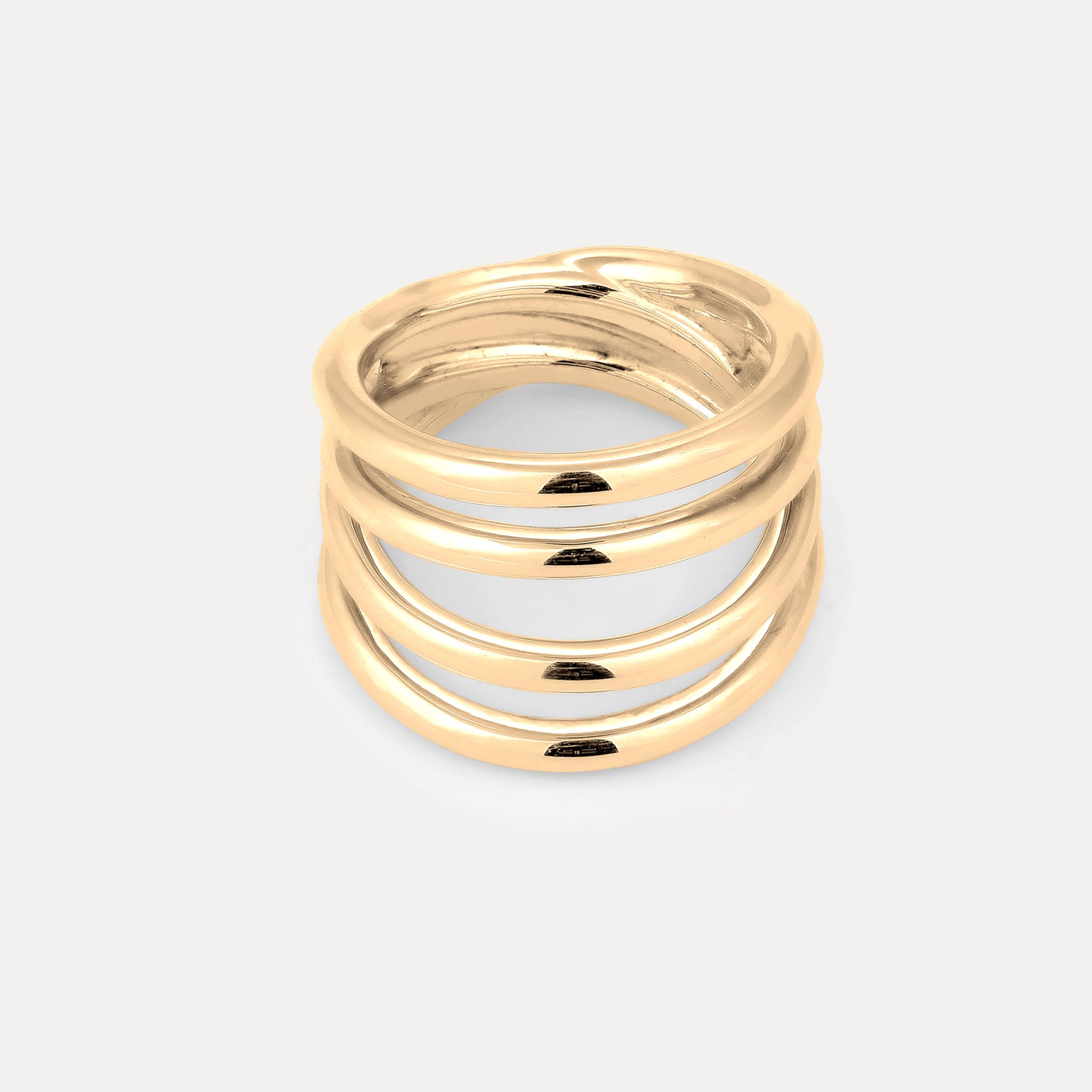 Stilnest Hypnotic Loop Ring 585 Gold Größe 56 Organisch