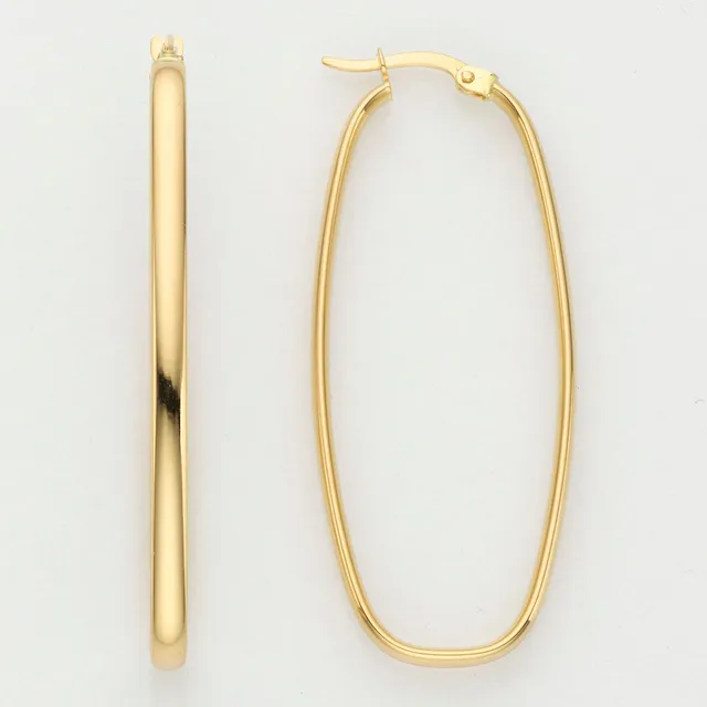 Eugen Rühle Ohrschmuck Creolen Bügel Oval 2,7mm Ohrringe Gelbgold