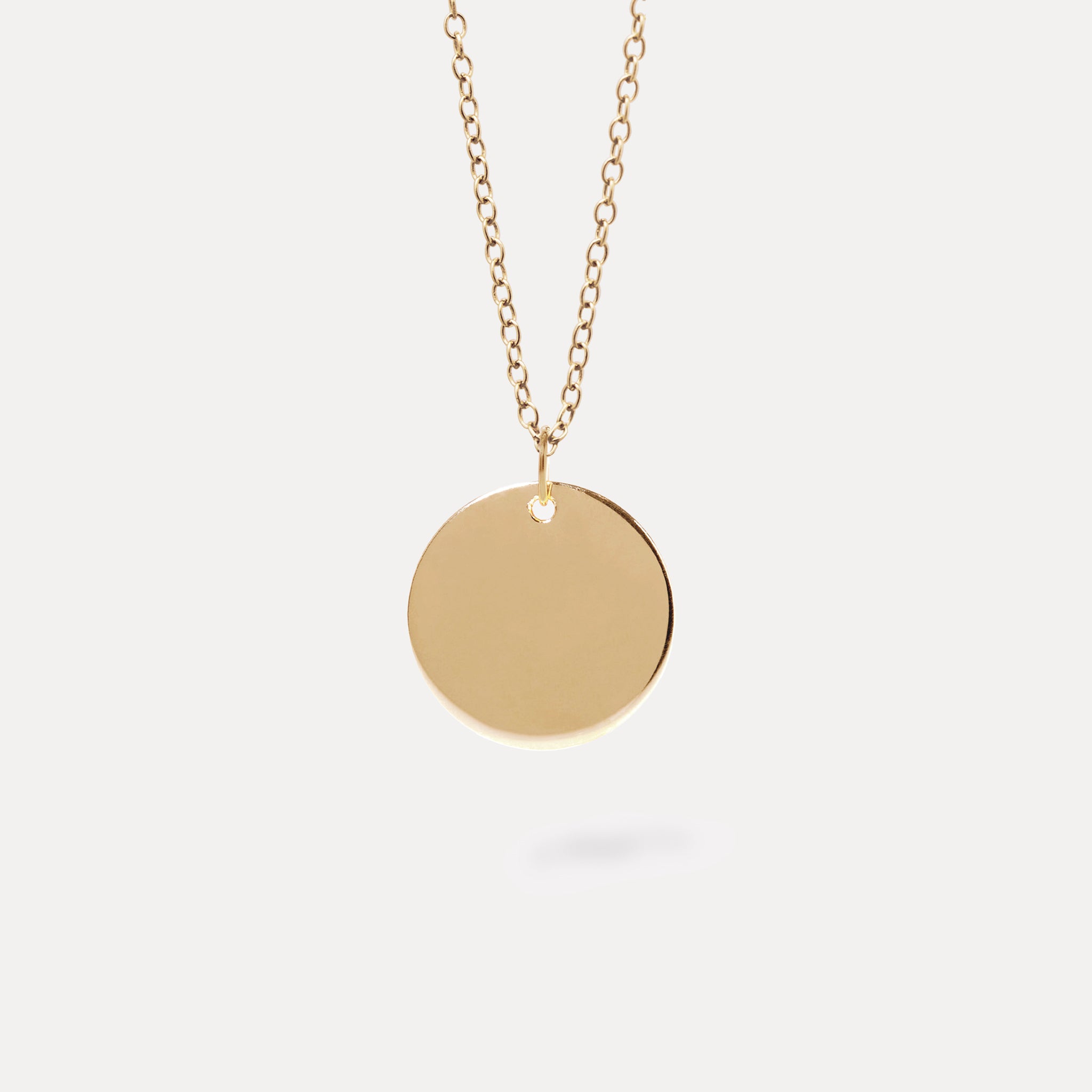 Stilnest Engravable Plate Kette 585 Gold 45cm Anker