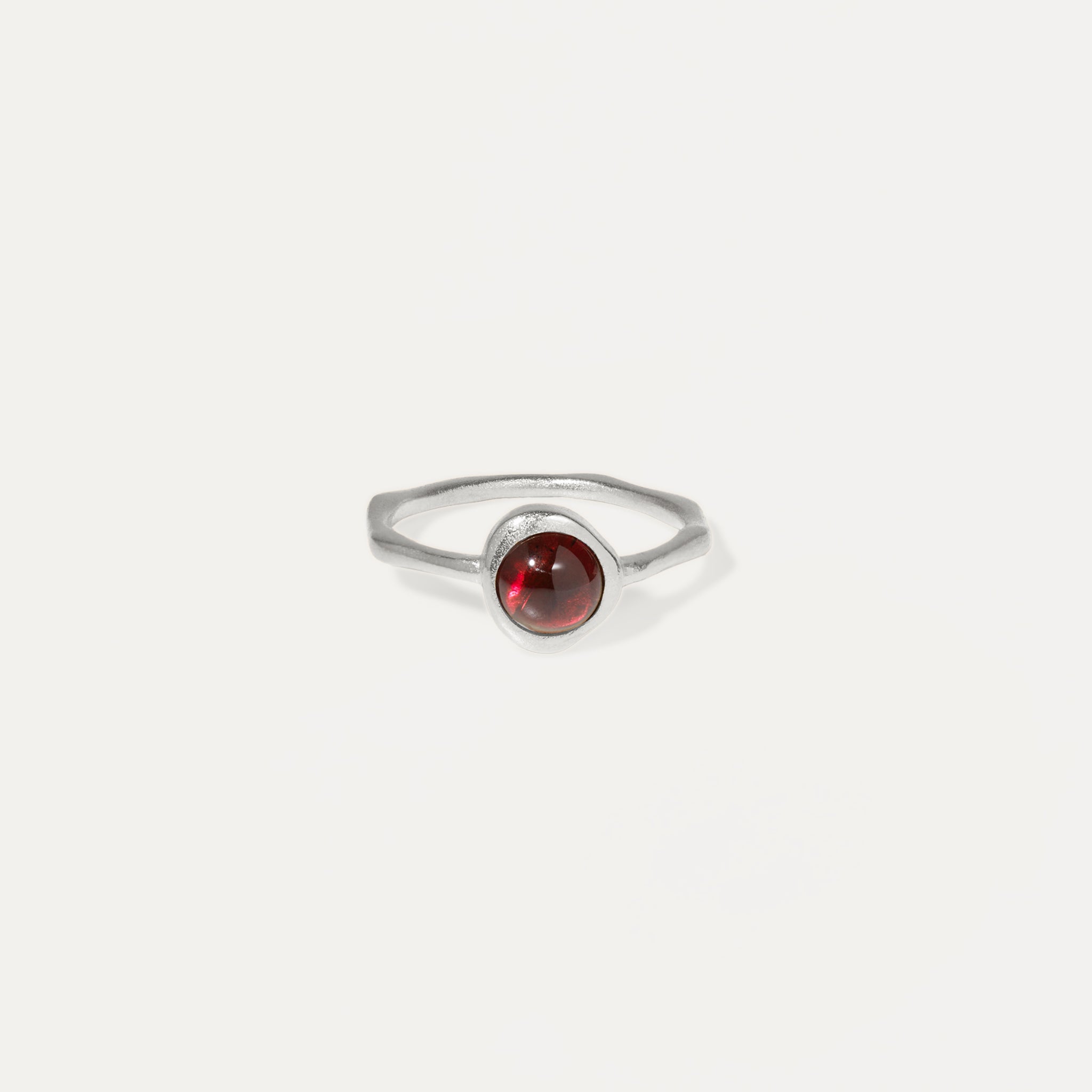 Stilnest Zodiac Birthstone Ring 925 Silber Widder Cabochon