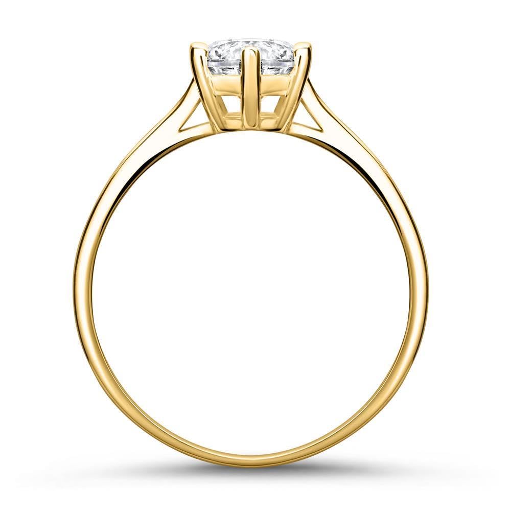 JEWLIX Verlobungsring Weißgold 375 52mm Zirkonia