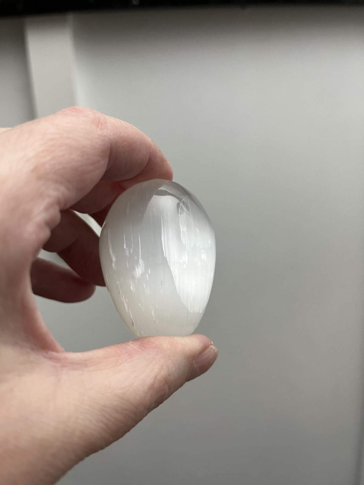 NKlaus Healing Crystals Selenit-Ei 7x5cm Handschmeichler