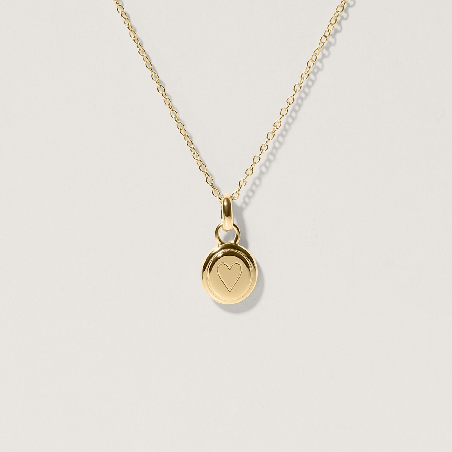 Stilnest Heart Emblem Kette 585 Gold Halskette 14k 45cm