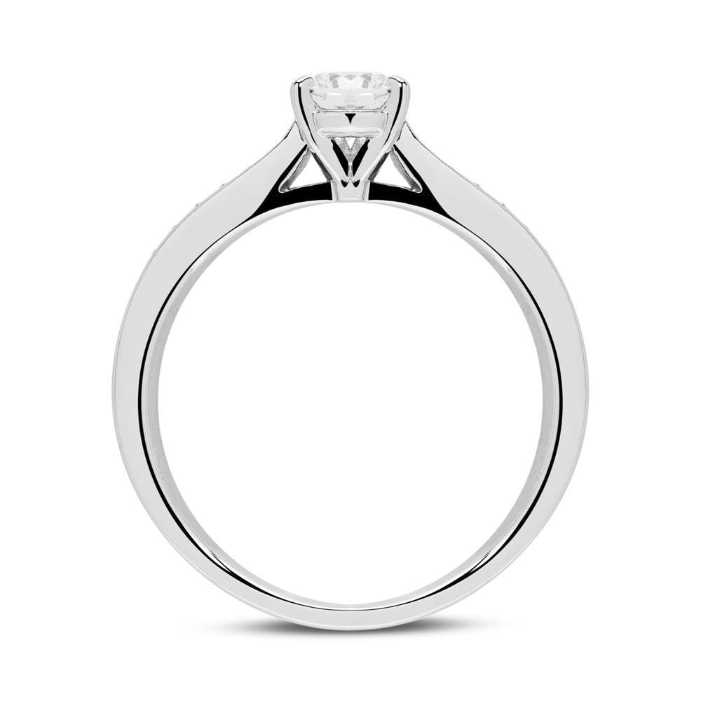 JEWLIX Verlobungsring 925 Silber Größe 50 Zirkonia rhodiniert