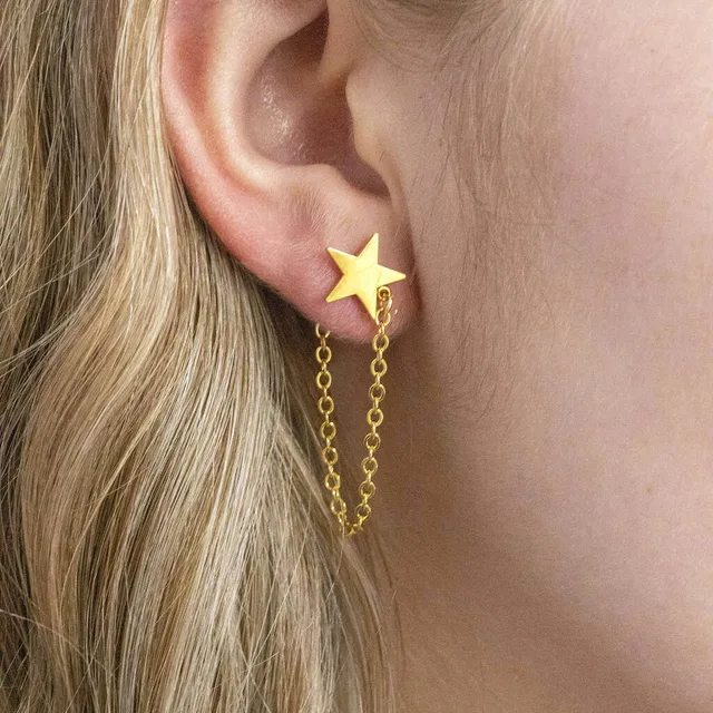 Joy by Corrine Smith Star Ohrringe Gold Kette