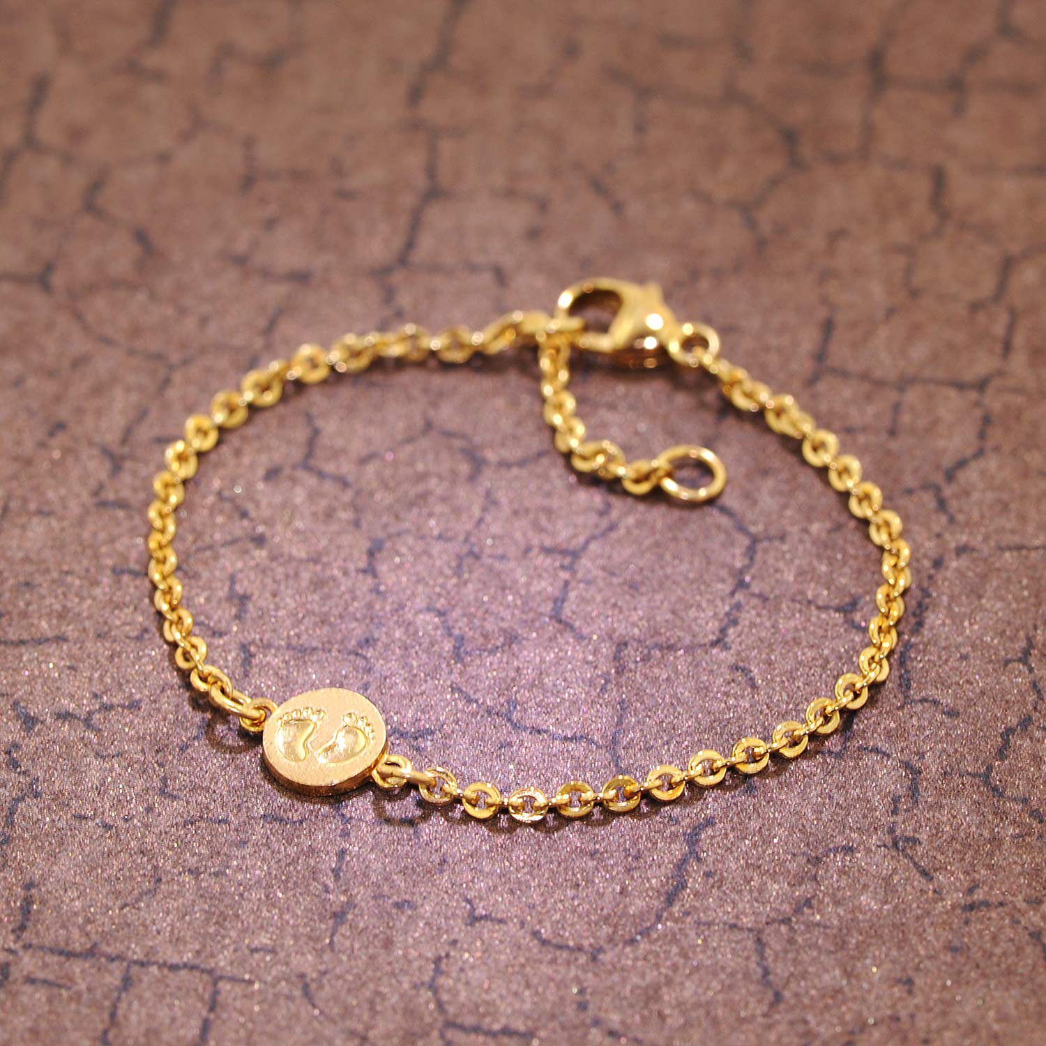 trendor Armbänder Babyarmband 333 Gold 14 cm 75092 Babyfüße