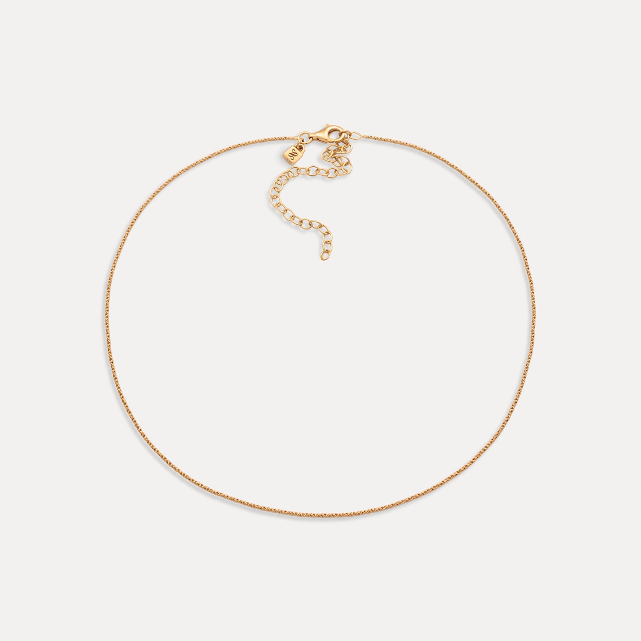 Stilnest Spiral Dainty Chain Choker Halskette Gold Vermeil