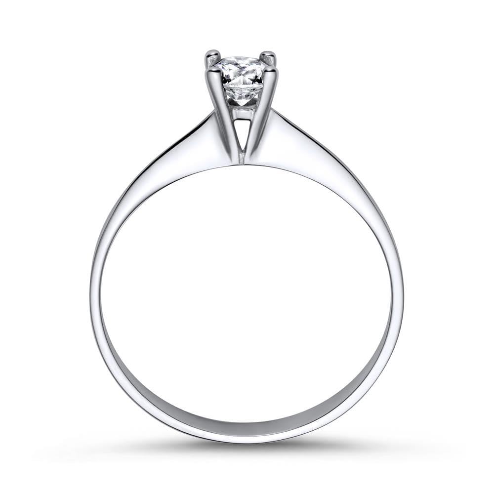 JEWLIX VR0011 Verlobungsring 925 Silber Zirkonia 4 mm