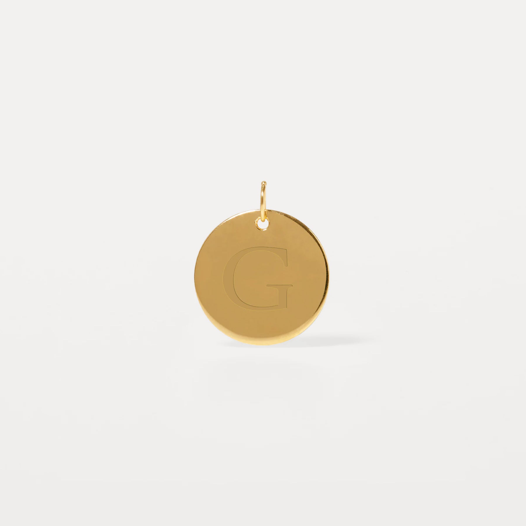 Stilnest Engravable Plate Anhänger Gold Vermeil 14mm