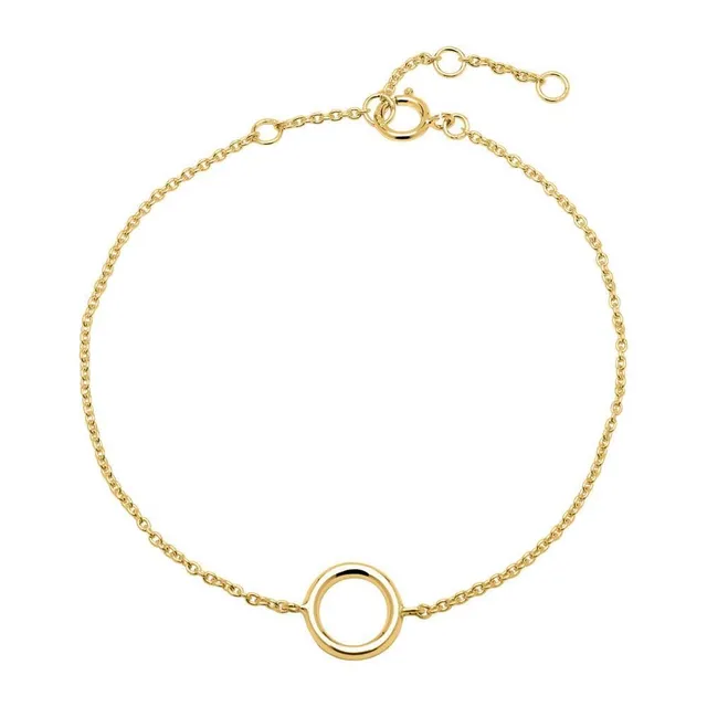 JEWLIX ID Kreis Armband Sterlingsilber vergoldet
