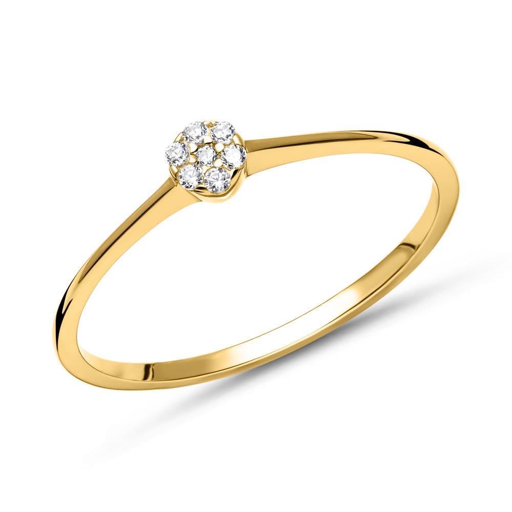 JEWLIX Ring 9 Karat Gold Zirkonia Größe 58