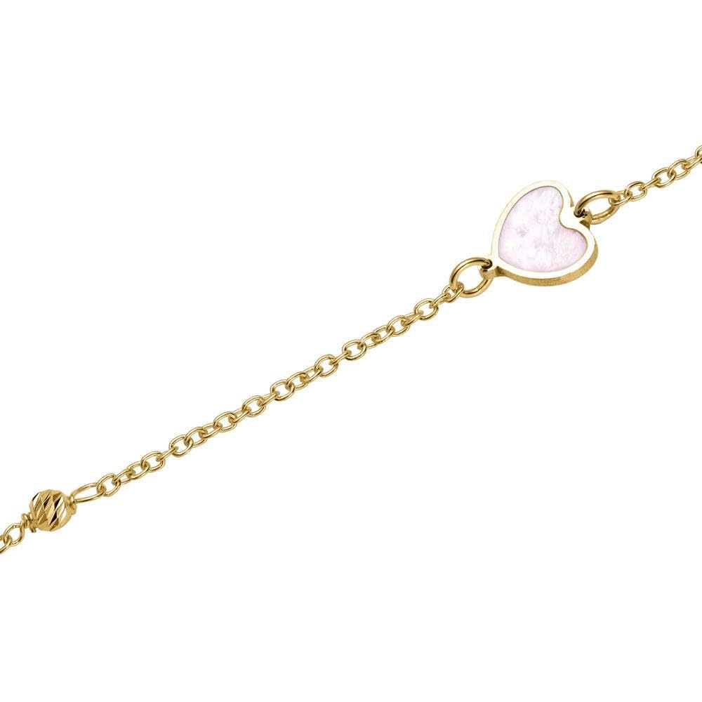 JEWLIX ID-Armbänder Damenarmband 585er Gold Herz Perlmutt