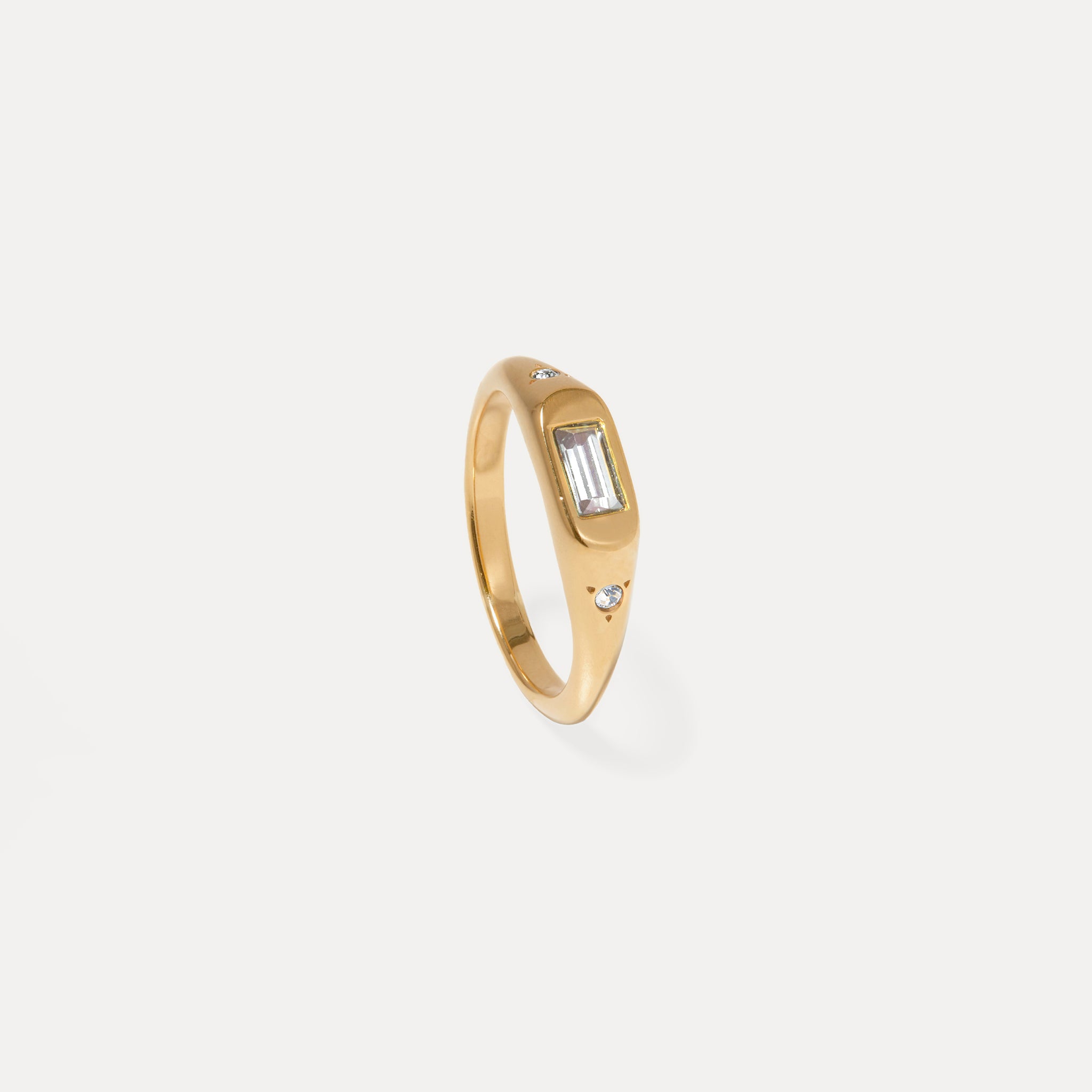 Stilnest Unique Ring Weiße Kristalle 925 Silber Gr. 52