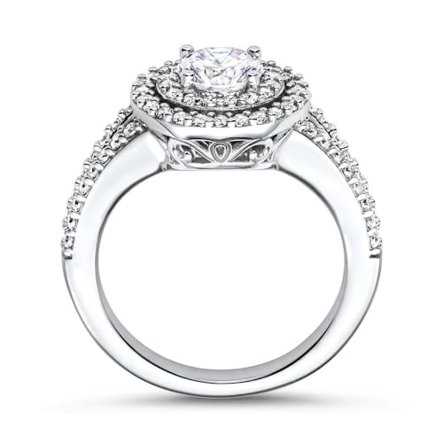 JEWLIX VR0160 Verlobungsring 925 Silber Größe 52 floral