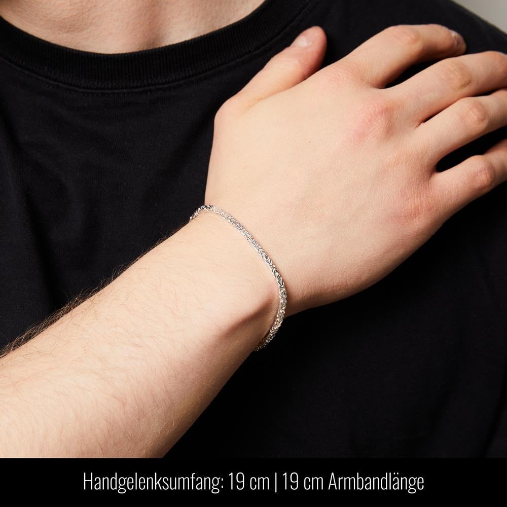 JEWLIX Königsarmbänder Silberarmband 925 2,5mm 21cm